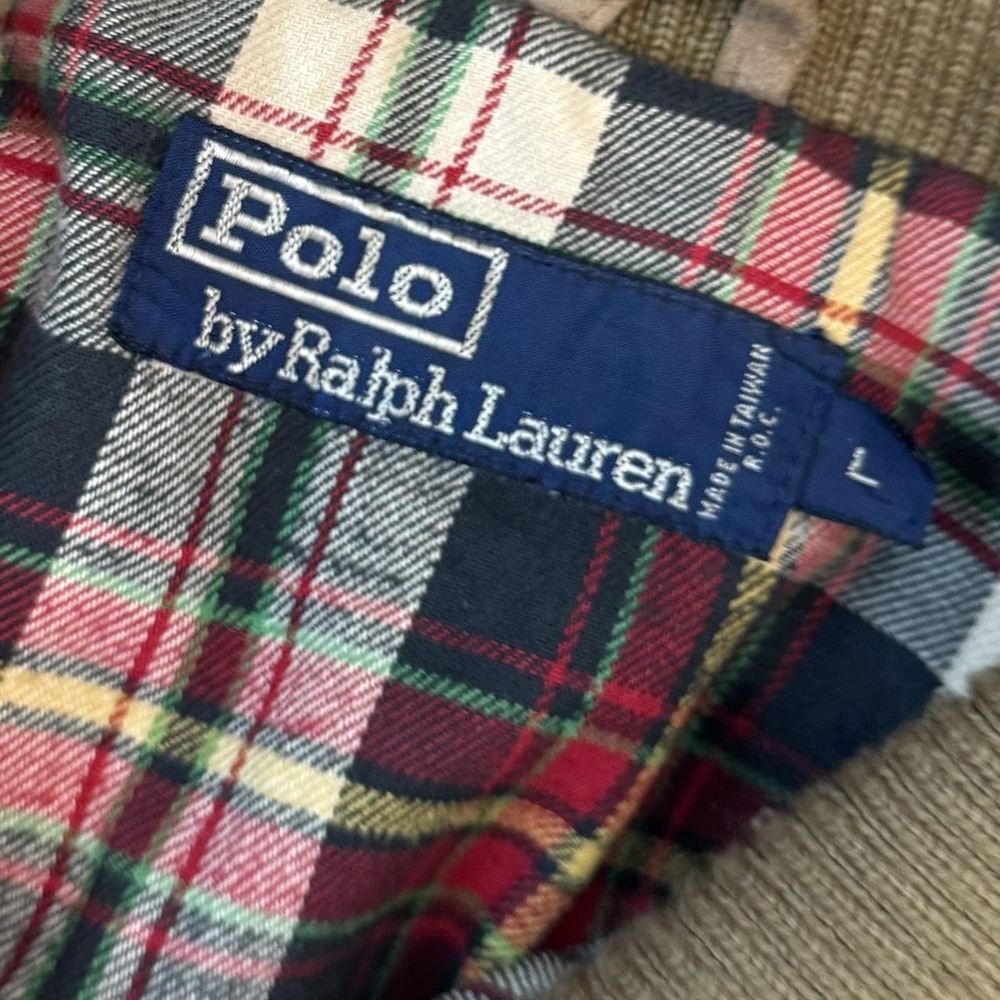 Vintage Polo Ralph Lauren Leather Suede Harrington Bomber Jacket Mens Large 90s - Picture 8 of 8